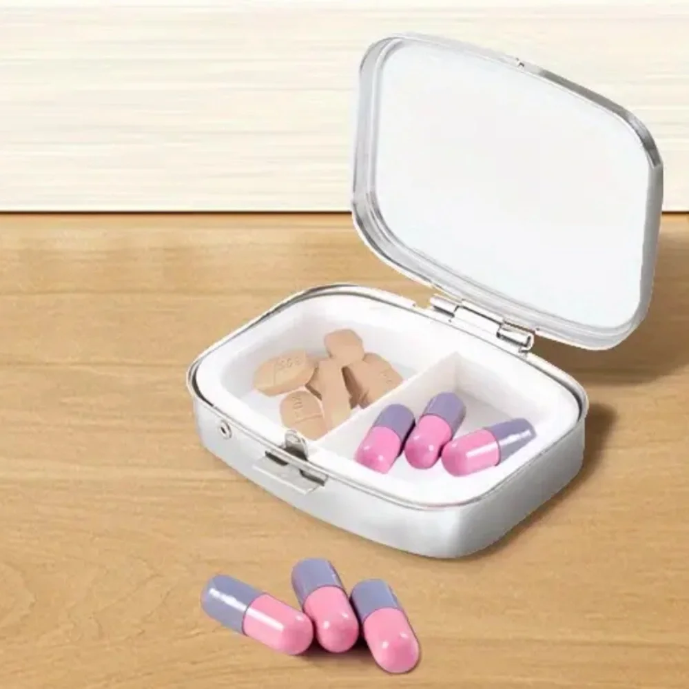 NEW| Pill Box Beach Tropical Theme Portable Case Medicine Organizer